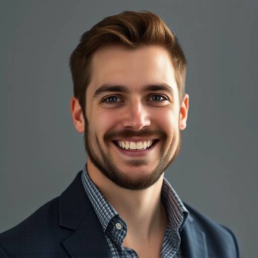 Portrait of Elias Thorne, CEO of Aetherium Games, smiling confidently.